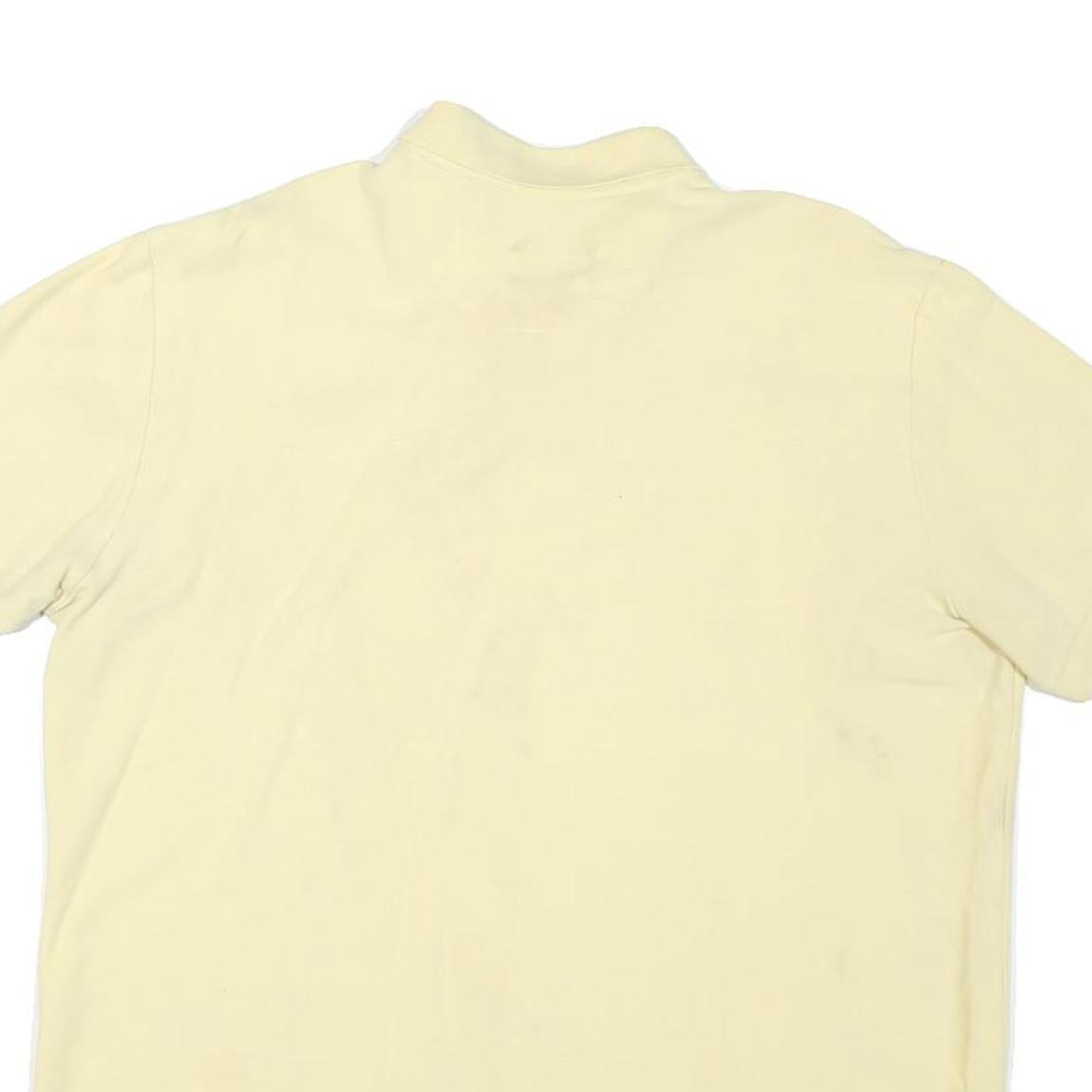 CHAPS Mens Yellow Basic Cotton Blend Short Sleeve Polo Shirt L Classic Fit