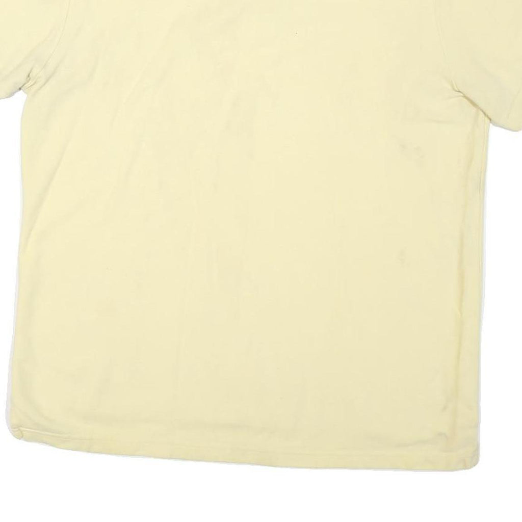 CHAPS Mens Yellow Basic Cotton Blend Short Sleeve Polo Shirt L Classic Fit