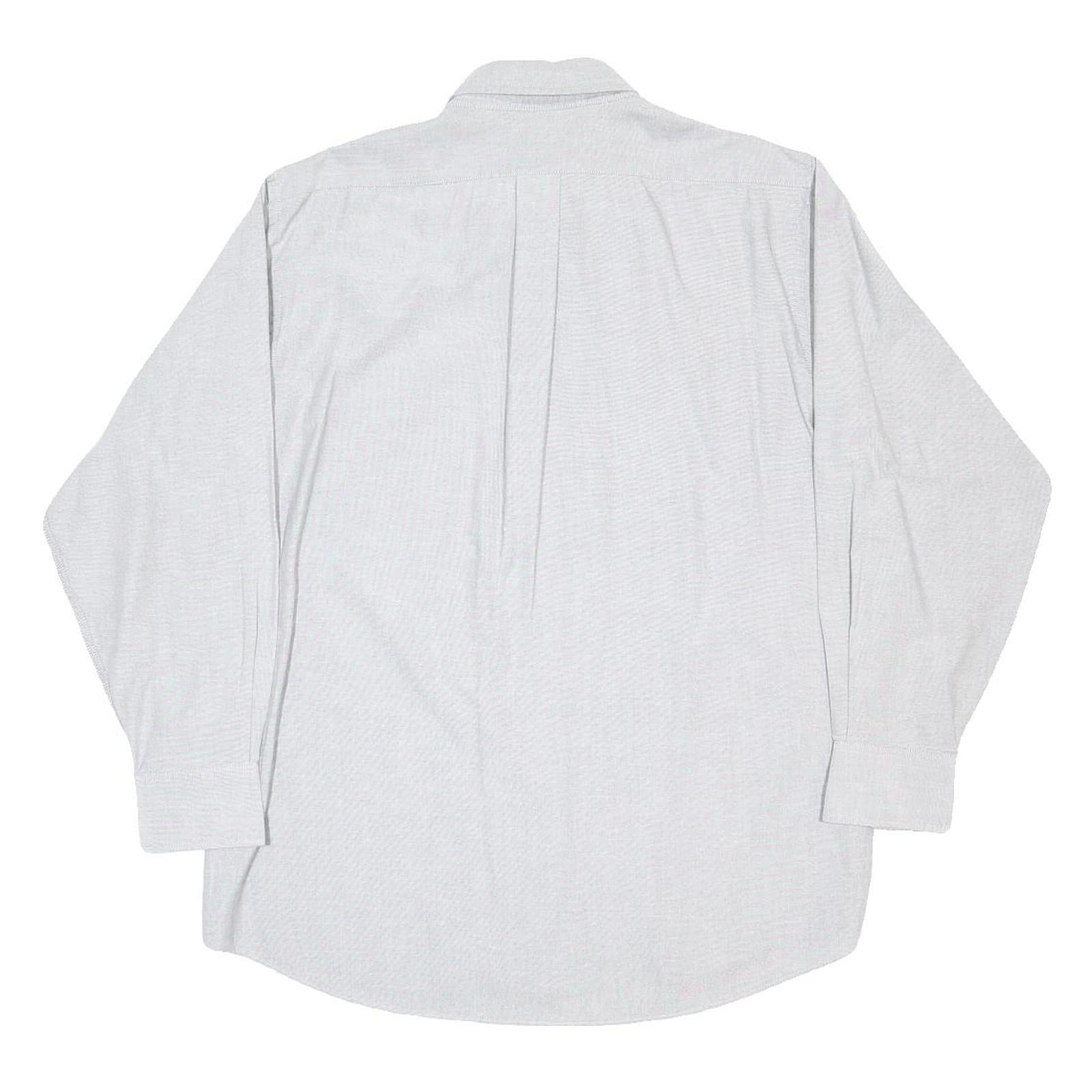 CHAPS Mens White Polycotton Shirt L Button Down Formal Classic Fit