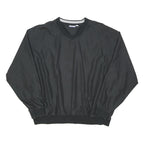 REEBOK Mens Black Polyester Classic Jacket 2XL Plain Sportswear Casual