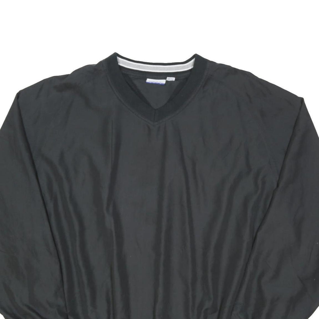 REEBOK Mens Black Polyester Classic Jacket 2XL Plain Sportswear Casual