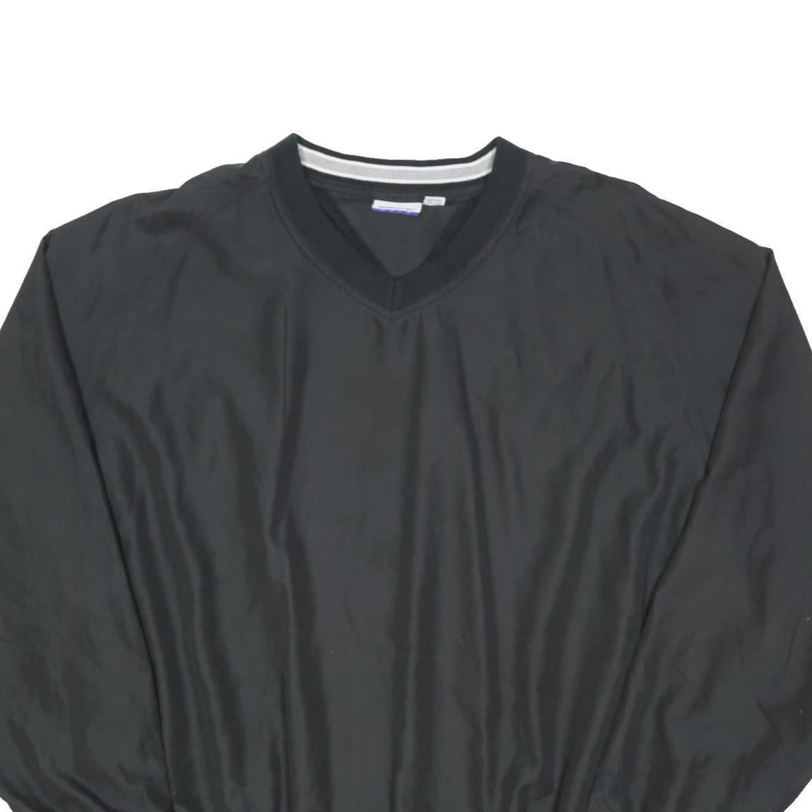 REEBOK Mens Black Polyester Classic Jacket 2XL Plain Sportswear Casual
