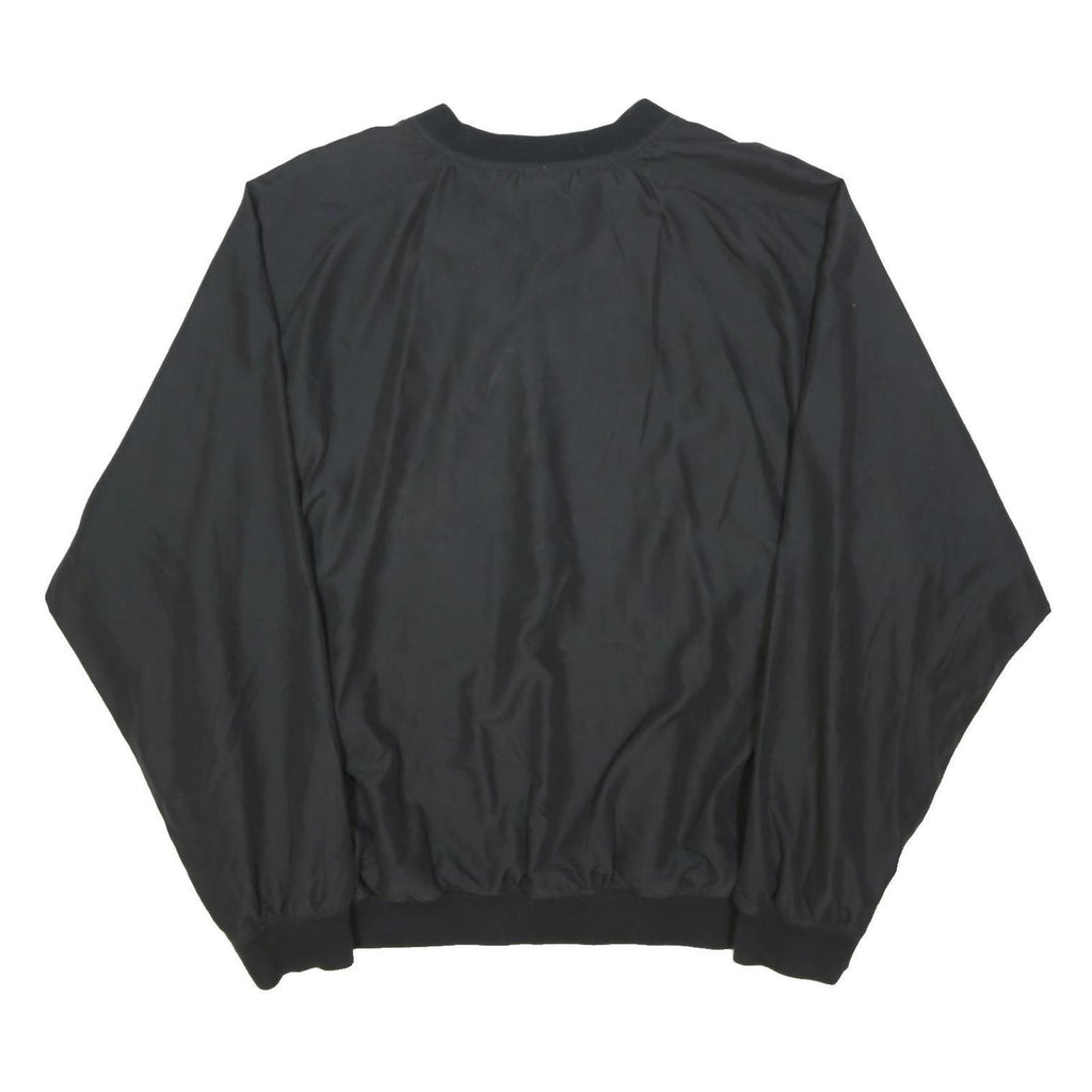 REEBOK Mens Black Polyester Classic Jacket 2XL Plain Sportswear Casual
