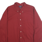 DOCKERS Mens Red Shirt XL Cotton Button Down Long Sleeve Casual