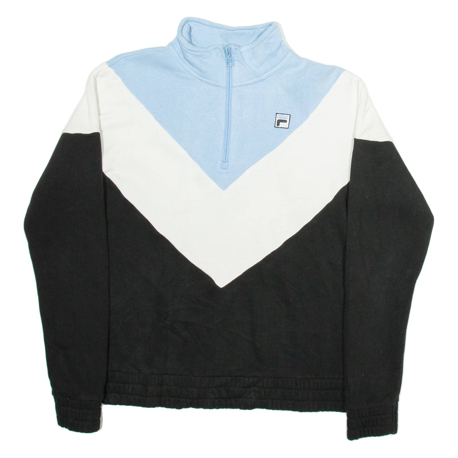 FILA Mens Sweatshirt Black 1/4 Zip S