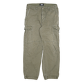 DICKIES Mens Jeans Khaki Relaxed Cargo Denim Raw W33 L29 Durable Workwear