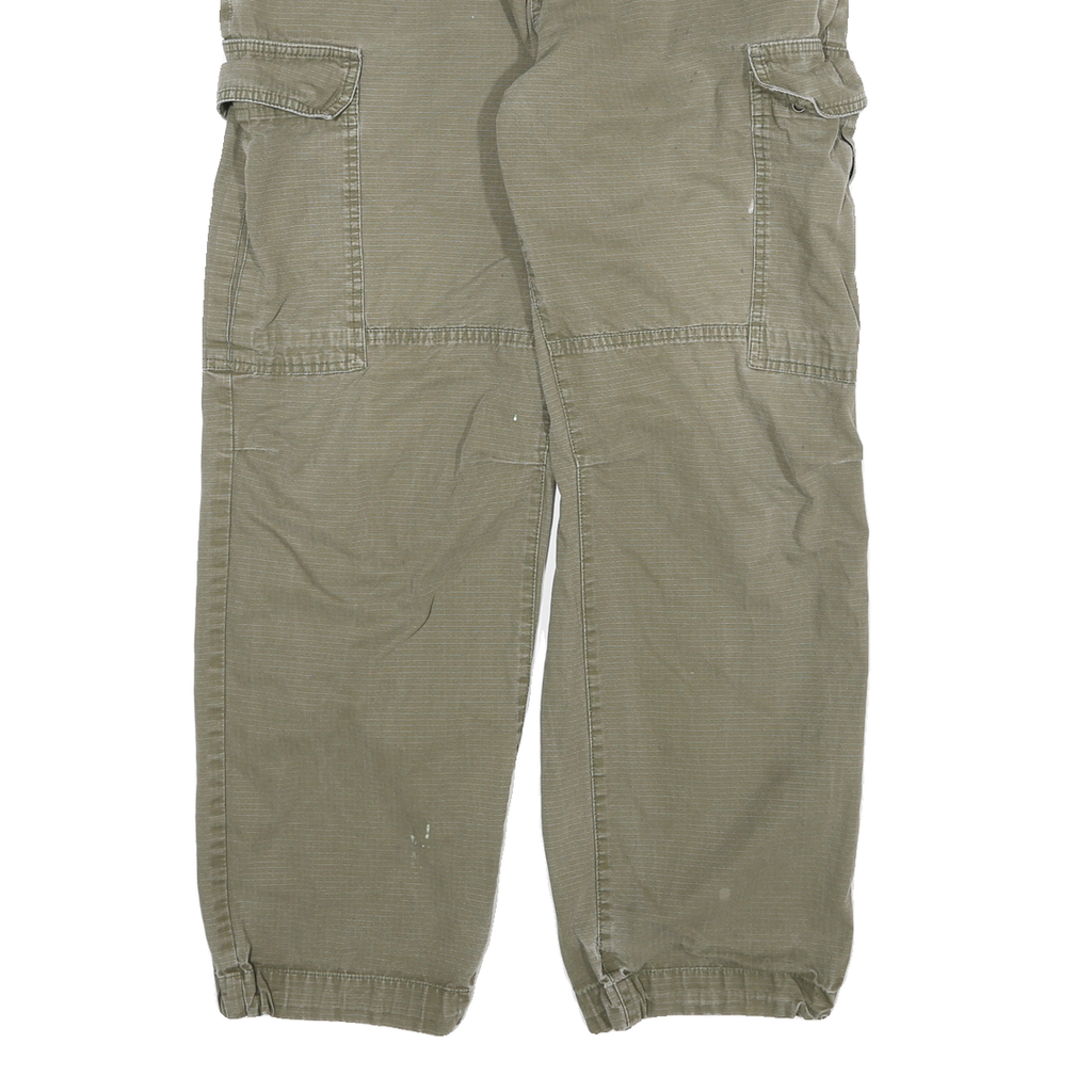 DICKIES Mens Jeans Khaki Relaxed Cargo Denim Raw W33 L29 Durable Workwear