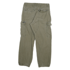 DICKIES Mens Jeans Khaki Relaxed Cargo Denim Raw W33 L29 Durable Workwear