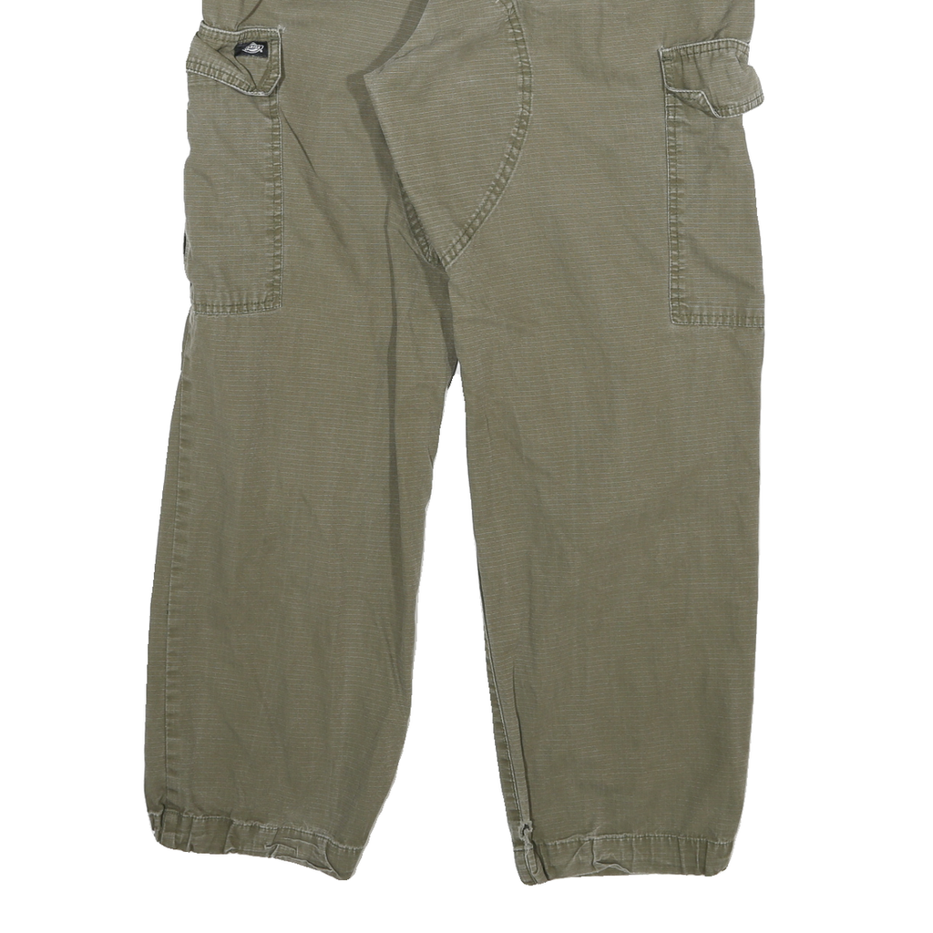 DICKIES Mens Jeans Khaki Relaxed Cargo Denim Raw W33 L29 Durable Workwear
