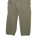 DICKIES Mens Jeans Khaki Relaxed Cargo Denim Raw W33 L29 Durable Workwear