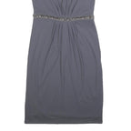 JENNY PACKHAM Womens Blue Sleeveless Sheath Polyester Blend Dress UK 12