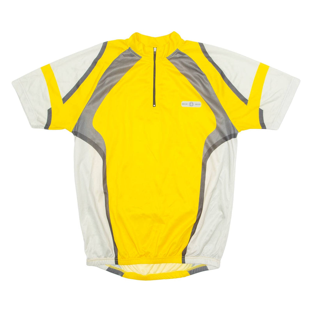 CRANE Cycling Mens Jersey Yellow 1/4 Zip M