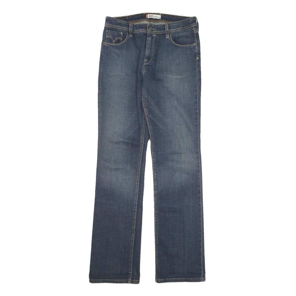LEVI'S 627 Womens Jeans Blue Regular Straight Denim Medium W30 L33 Zip