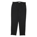 CARLA FERRONI Womens Polyester Blend Black Slim Slim Trousers W30 L28 Elegant
