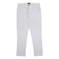 ASOS Womens Cotton Blend White Slim Straight Trousers W33 L30 Casual Smart Wear