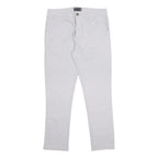 ASOS Womens Cotton Blend White Slim Straight Trousers W33 L30 Casual Smart Wear