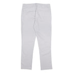 ASOS Womens Cotton Blend White Slim Straight Trousers W33 L30 Casual Smart Wear
