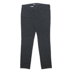DICKIES Womens Cotton Blend Black Slim Slim Trousers W34 L31 Workwear Casual
