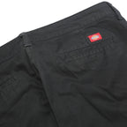DICKIES Womens Cotton Blend Black Slim Slim Trousers W34 L31 Workwear Casual