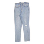 LEVI'S Womens Slim Light Blue Denim Slim Jeans W27 L27 Distressed