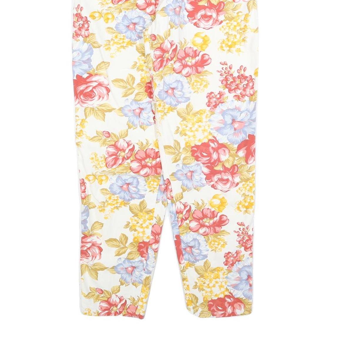 BLUES CLUB Womens Cotton Blend White & Multicolour Floral Regular Fit Straight