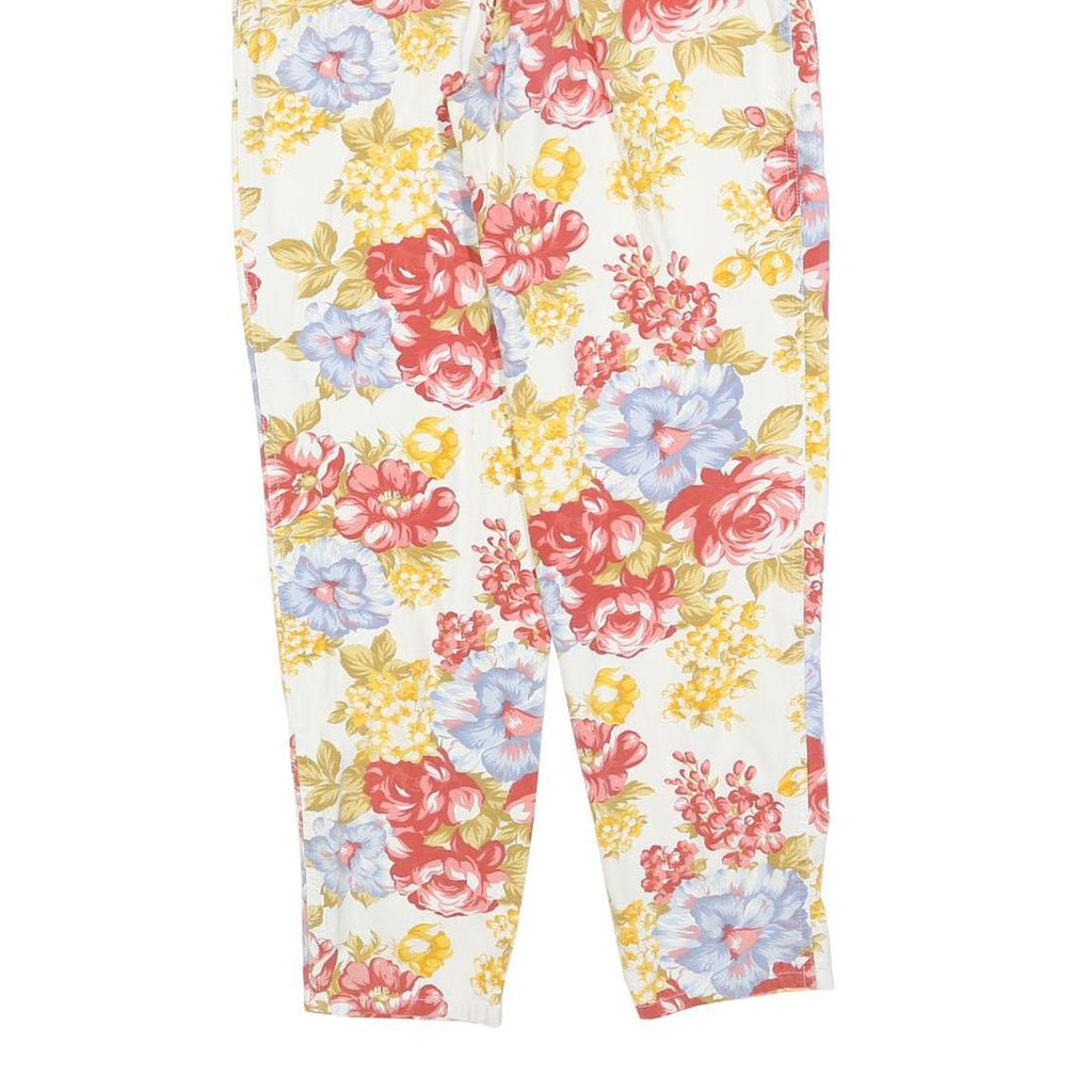 BLUES CLUB Womens Cotton Blend White & Multicolour Floral Regular Fit Straight