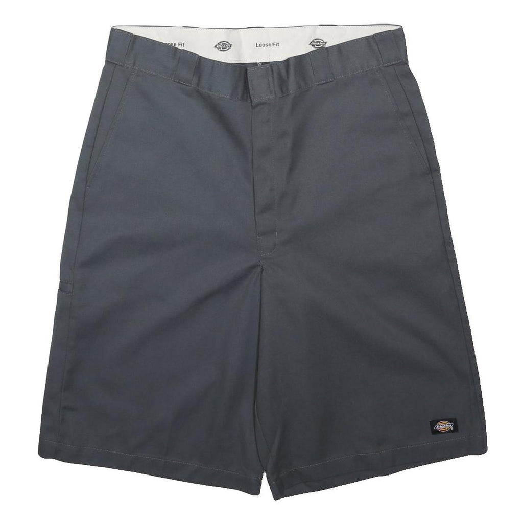 DICKIES Mens Grey Casual Shorts L W36 Workwear Polyester Blend