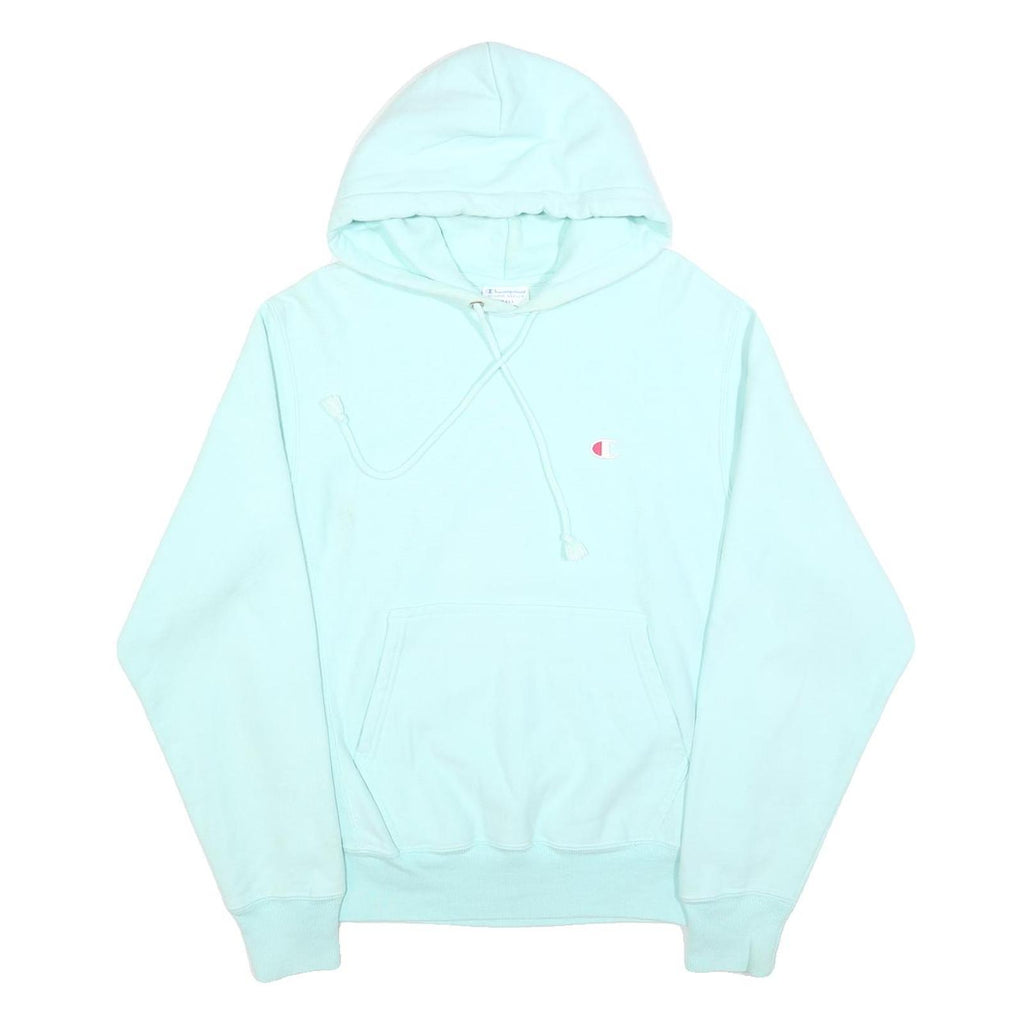 CHAMPION REVERSE WEAVE Mens Blue Pullover Hoodie S Cotton Blend Casual Wear