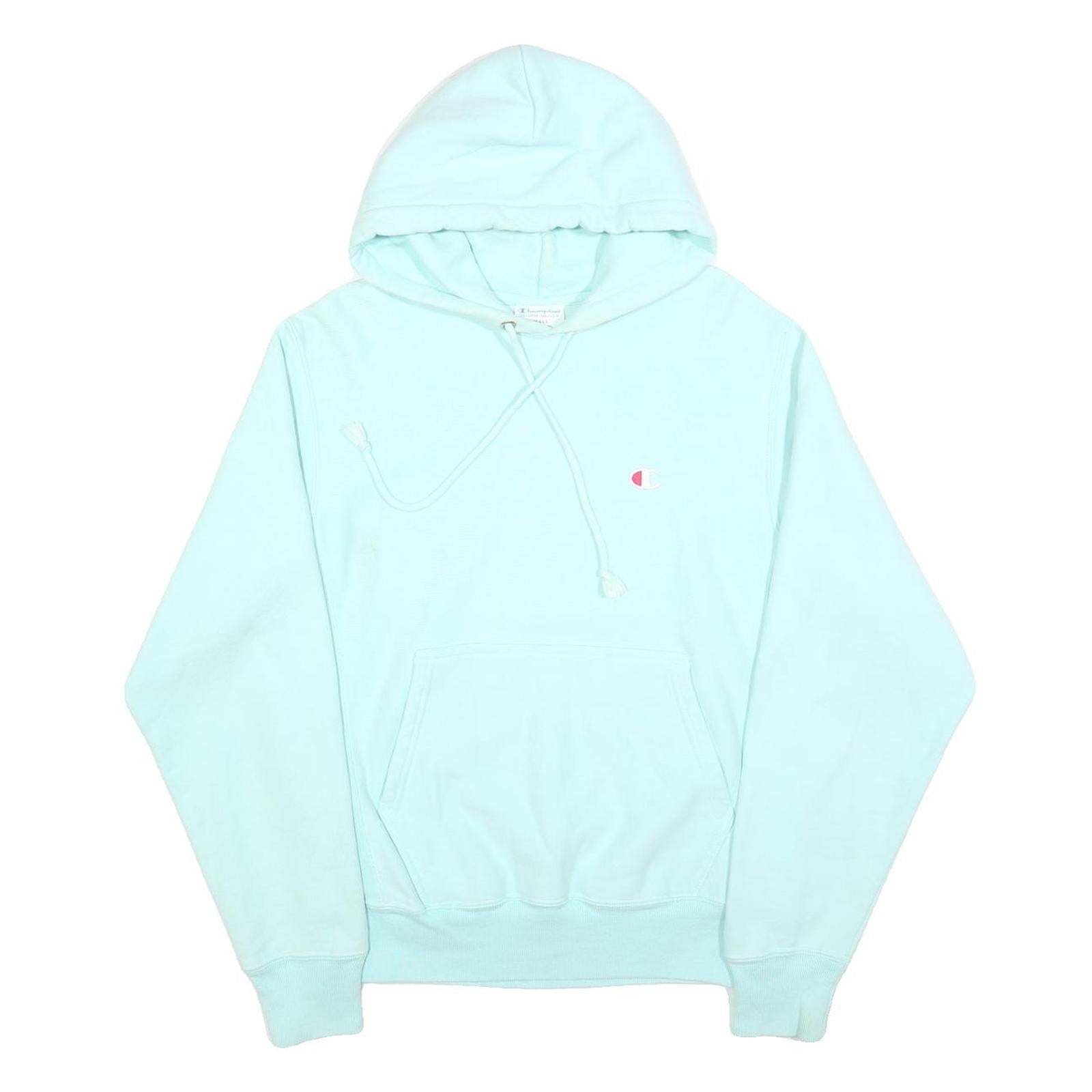 CHAMPION REVERSE WEAVE Mens Blue Pullover Hoodie S Cotton Blend Casual Wear