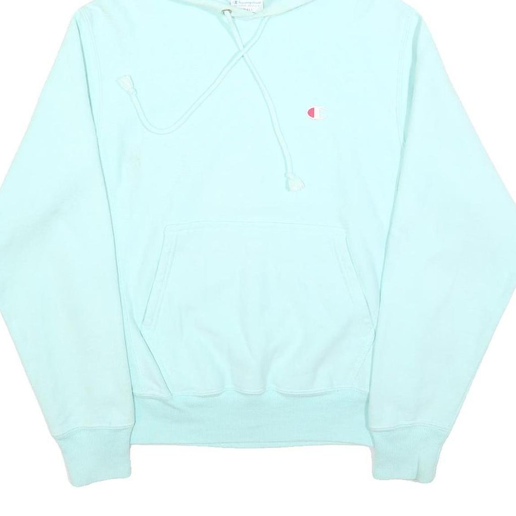 CHAMPION REVERSE WEAVE Mens Blue Pullover Hoodie S Cotton Blend Casual Wear