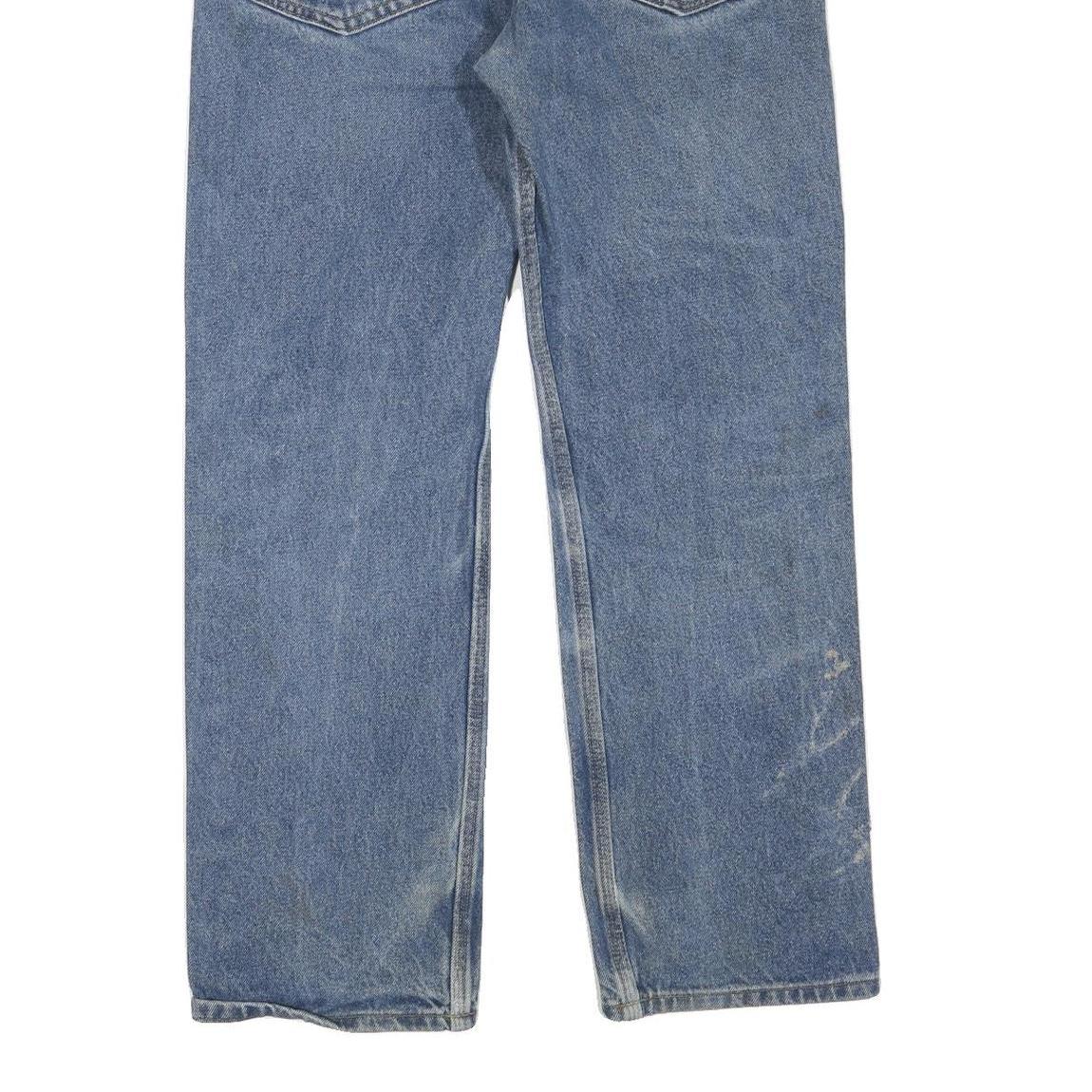 CARHARTT Womens Jeans Blue Regular Straight Denim Rinse W32 L30 Durable Workwear