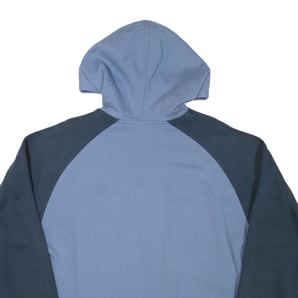 REEBOK Mens Blue & Navy Pullover Hoodie S Athletics Logo Sweatshirt