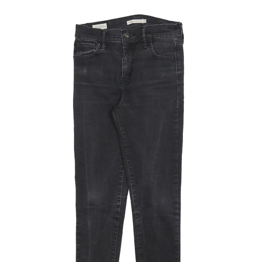 LEVI'S 720 BIG E Womens Jeans Black Slim Skinny Denim Medium W26 L29 Stretch