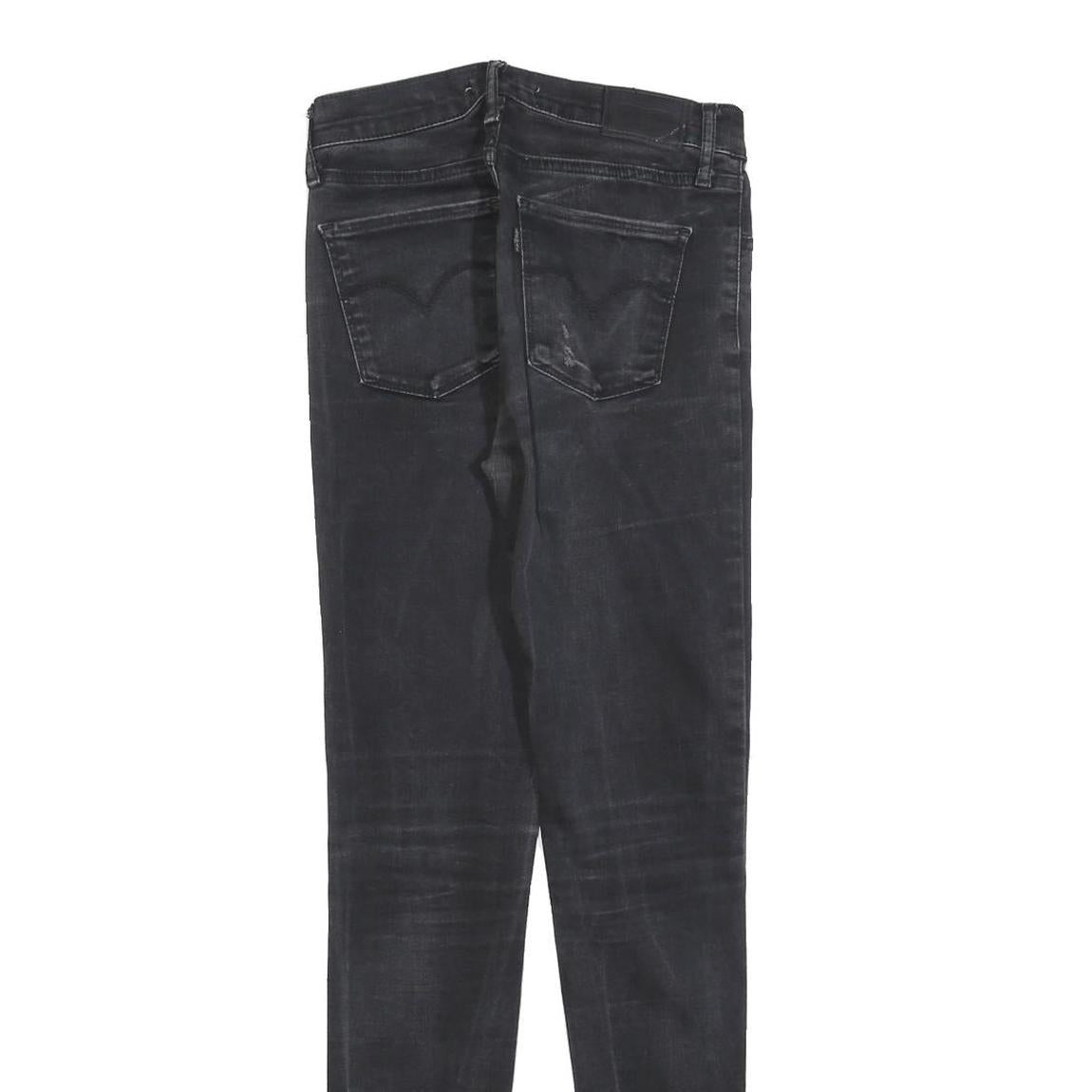 LEVI'S 720 BIG E Womens Jeans Black Slim Skinny Denim Medium W26 L29 Stretch