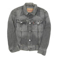 LEVI'S Womens Grey Denim Jacket M Cotton Blend Button Plain Classic Fit