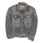 LEVI'S Womens Grey Denim Jacket M Cotton Blend Button Plain Classic Fit