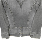 LEVI'S Womens Grey Denim Jacket M Cotton Blend Button Plain Classic Fit