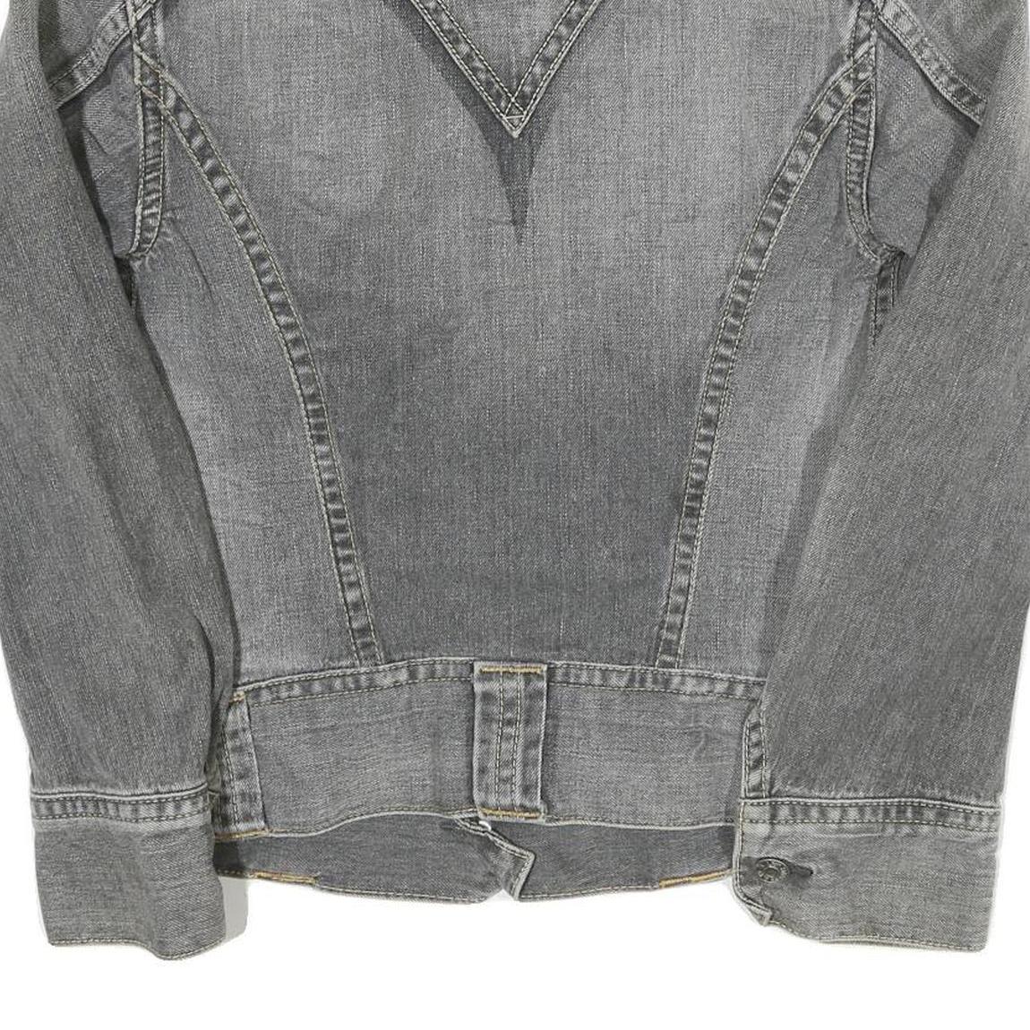 LEVI'S Womens Grey Denim Jacket M Cotton Blend Button Plain Classic Fit