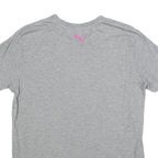 PUMA Womens Grey & Pink Graphic T-Shirt L Short Sleeve Crew Neck Casual Wear