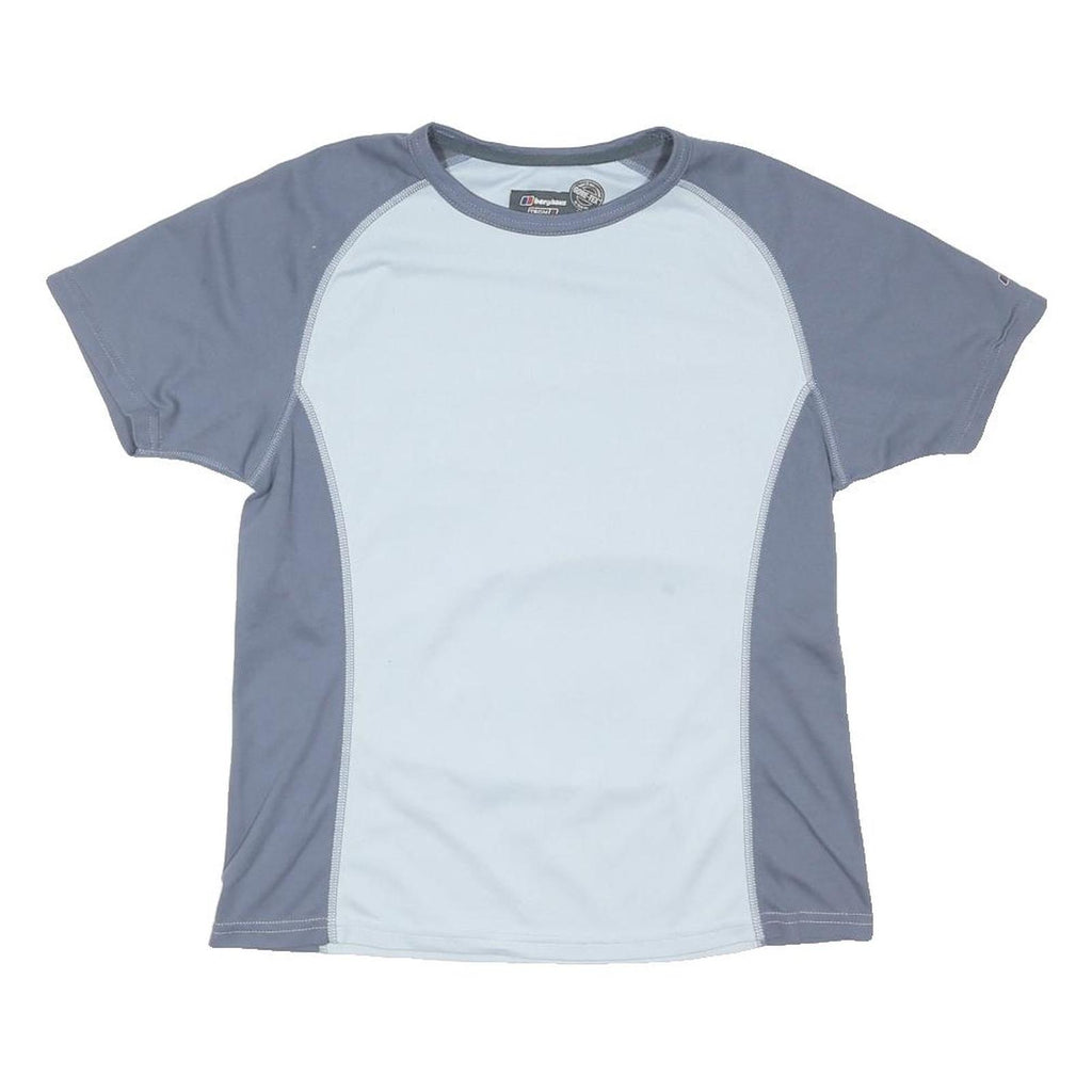 BERGHAUS Womens Blue & Grey Modern T-Shirt M Short Sleeve Crew Neck Casual