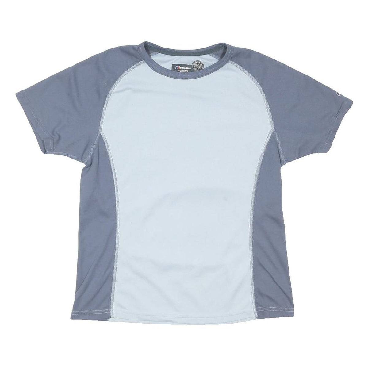 BERGHAUS Womens Blue & Grey Modern T-Shirt M Short Sleeve Crew Neck Casual