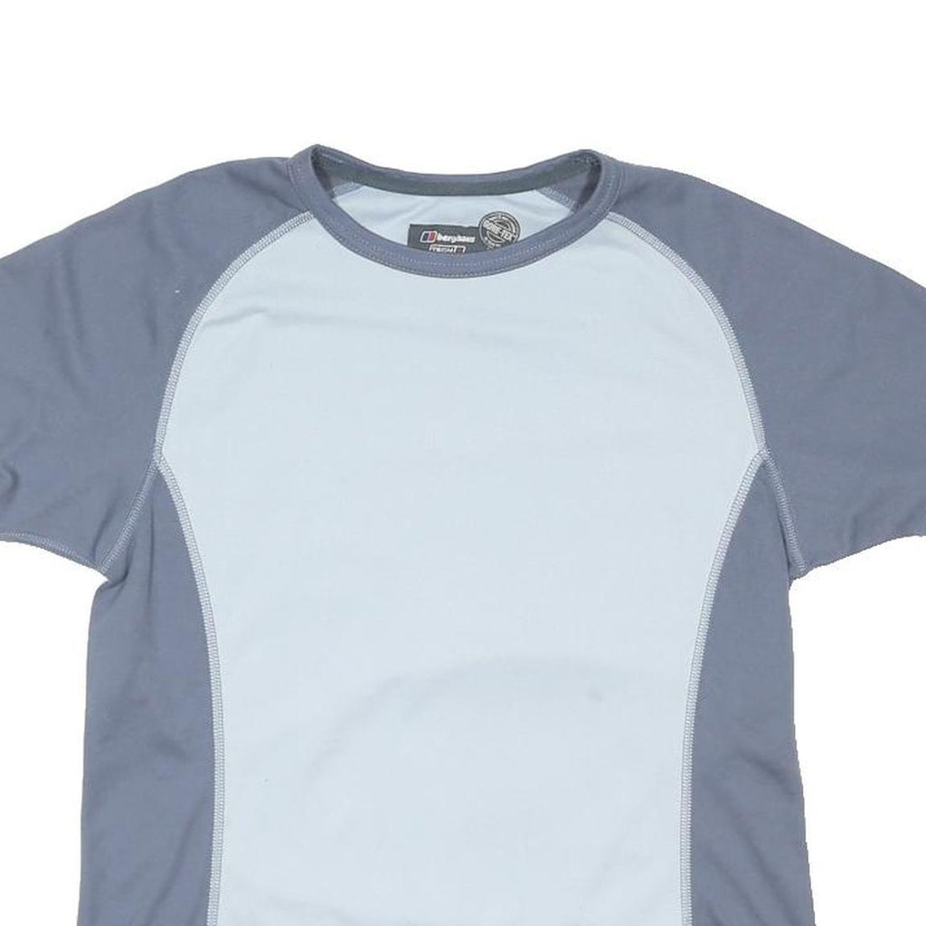 BERGHAUS Womens Blue & Grey Modern T-Shirt M Short Sleeve Crew Neck Casual