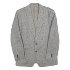 CELLINI Mens Grey Wool Blazer Jacket M Woven Button Closure Classic Fit