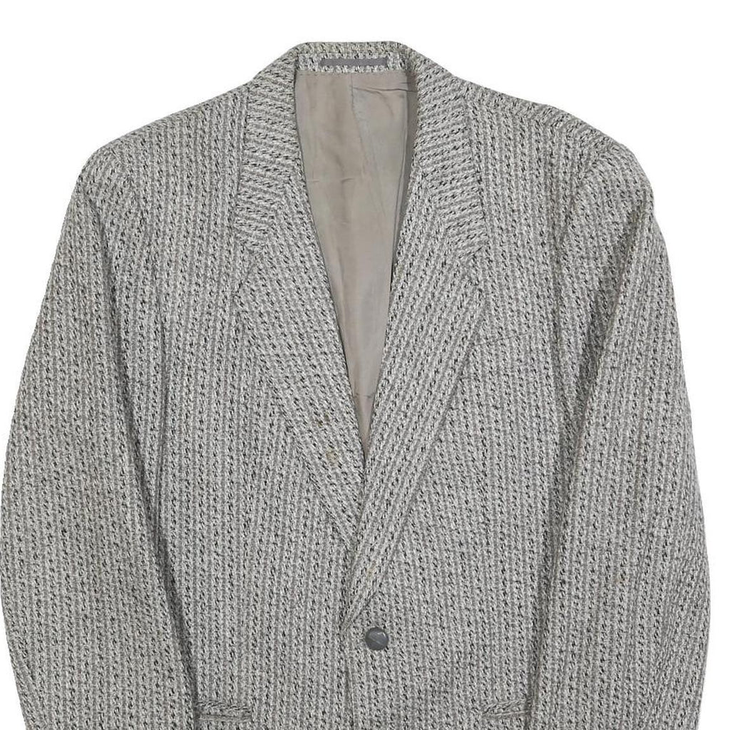 CELLINI Mens Grey Wool Blazer Jacket M Woven Button Closure Classic Fit
