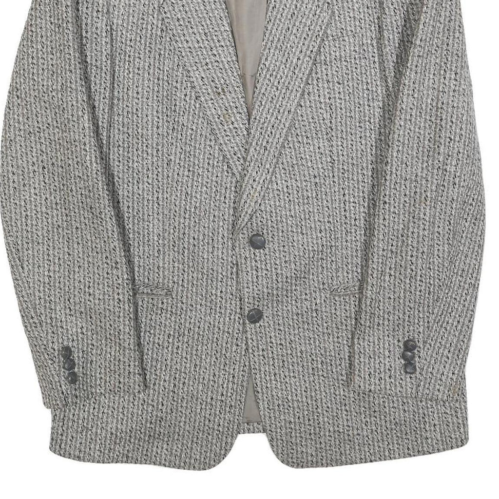 CELLINI Mens Grey Wool Blazer Jacket M Woven Button Closure Classic Fit