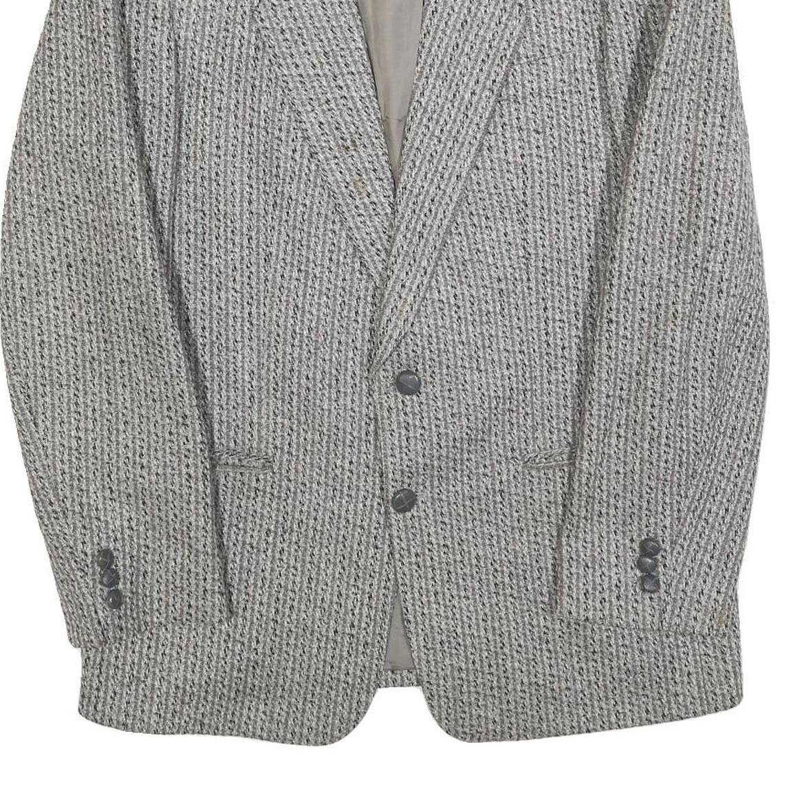 CELLINI Mens Grey Wool Blazer Jacket M Woven Button Closure Classic Fit