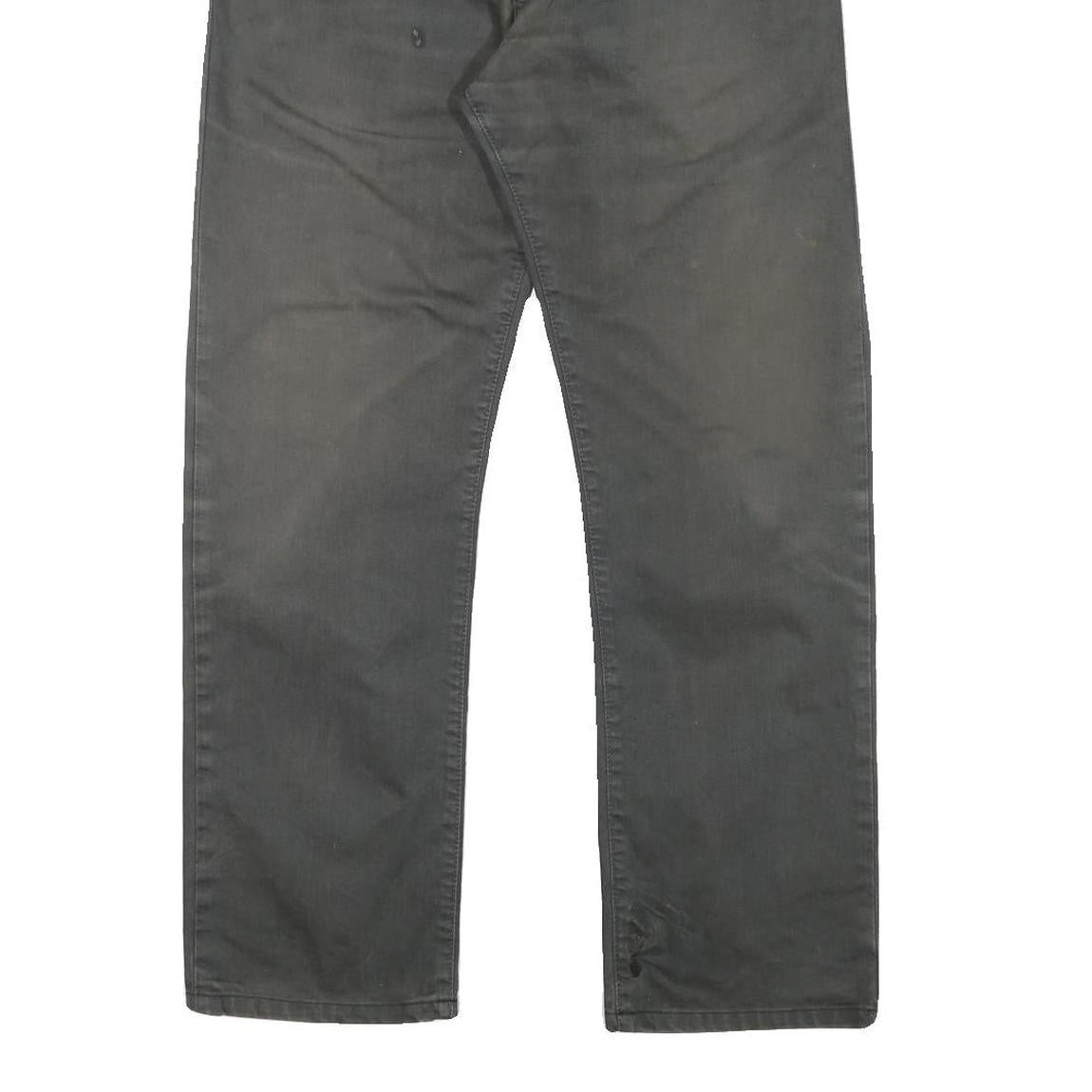 CARHARTT Mens Regular Fit Cotton Blend Black Trousers W35 L29 Workwear Zip