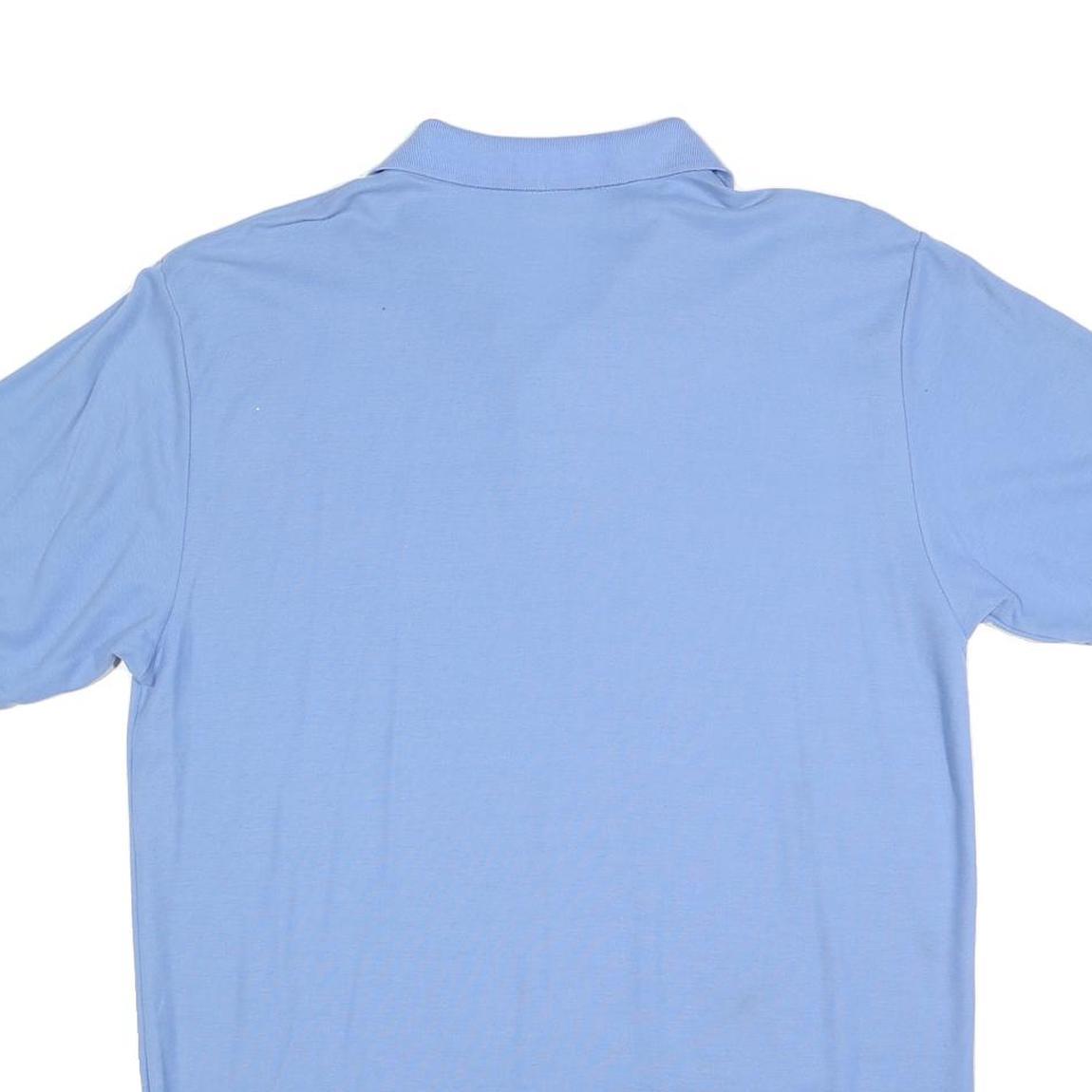 LEVI'S Mens Blue Short Sleeve Plain Polo Shirt L Cotton Blend Casual Summer