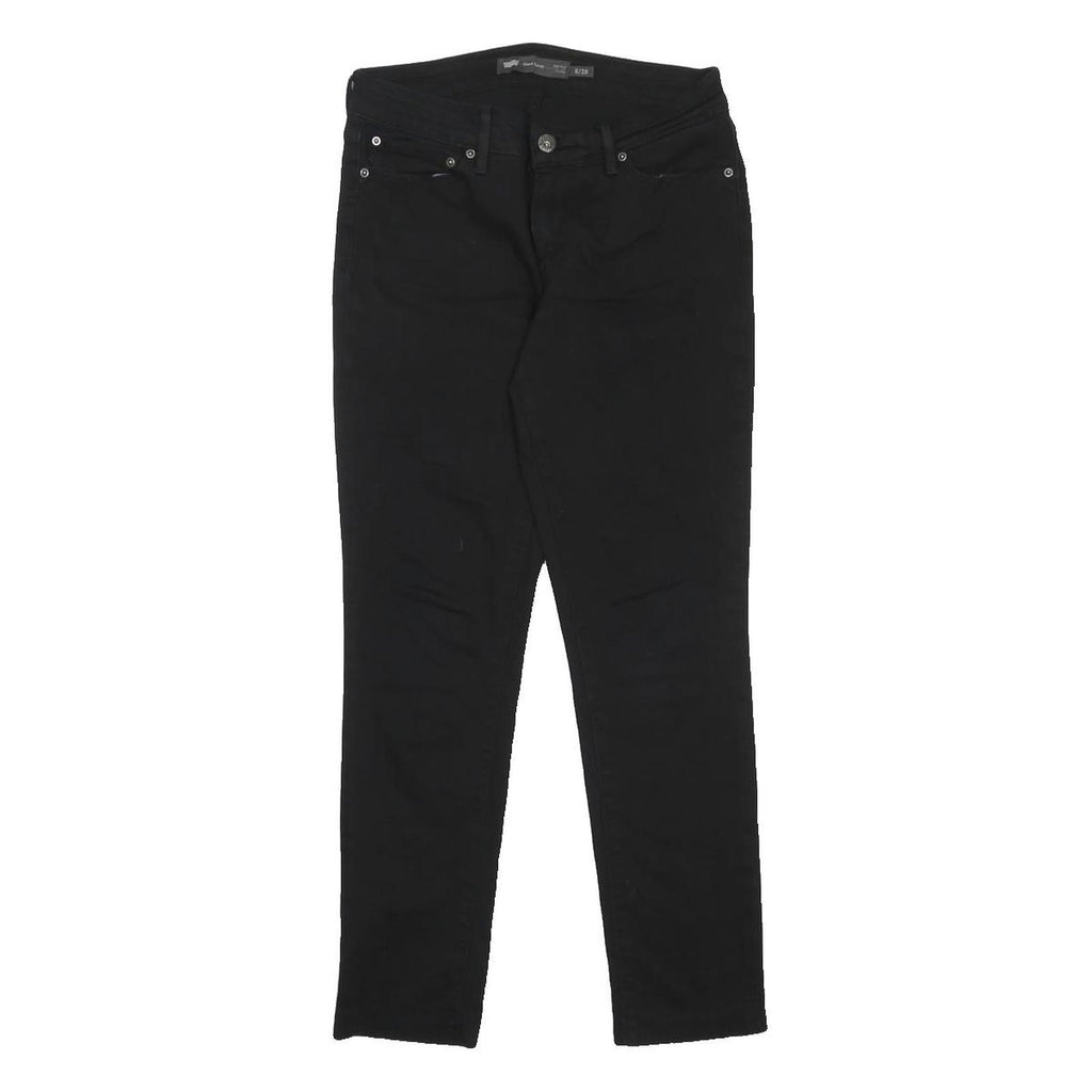 LEVI'S Womens Black Slim Skinny Denim Jeans W28 L26 Zip Cotton Blend Comfortable
