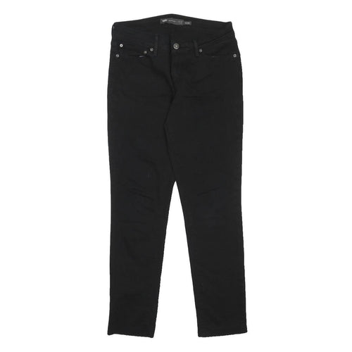 LEVI'S Womens Black Slim Skinny Denim Jeans W28 L26 Zip Cotton Blend Comfortable